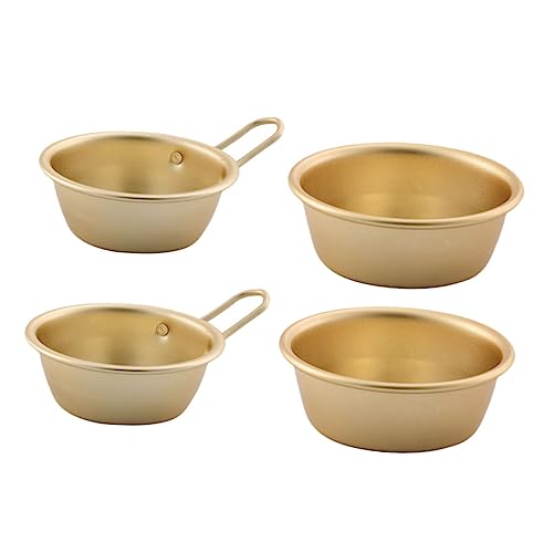 TOPPERFUN 4Stücke Goldene Aluminiumschüsseln für Makgeolli Koreanische Weinschalen ohne Griff mit Griff für Restaurant Zuhause Grill TOPPERFUN 4Stücke Goldene Aluminiumschüsseln für Makgeolli Koreanische Weinschalen ohne Griff mit Griff für Restaurant Zuhause Grill von TOPPERFUN