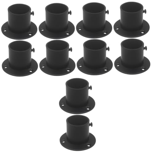 TOPPERFUN 5 Sätze Flanschhalter Für Kleiderstangen Verstellbare Duschvorhang Und Gardinenstangenhalterungen Für Kleiderschränke Badezimmer Und 2 Stück * 5 von TOPPERFUN