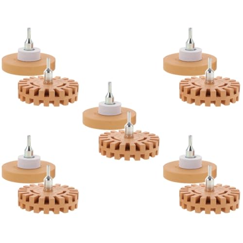 TOPPERFUN 5 Sätze Gummirad Entfernen Aufkleberentfernung Oberflächenreiniger Aufkleber Rad Radiergummis Auto Rad Zum Entfernen Von Klebstoff Entferner Für Gummiradaufkleber Khaki 2 Stück * 5 von TOPPERFUN
