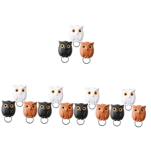 TOPPERFUN 5 Sätze Katzenkopf Schlüsselhaken Klebe Haken Für Wandmontage Dekorative Und Praktische Schlüsselhalter Für Zuhause Eingangsbereich Wohnzimmer Braun 3 Stück * 5 von TOPPERFUN