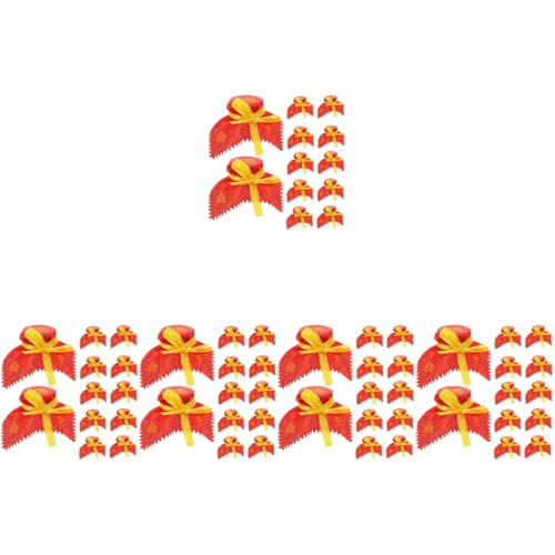 TOPPERFUN 5 Sätze Teiliges Weinflasche Stoffdeckel Rot Mit Gelbem Band Waschbare Und Wiederverwendbare Abdeckung Für Alkohol Und Weingläser Retro Dekoration Für Weinbehälter 10 Stück * 5 von TOPPERFUN