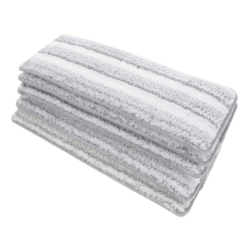 TOPPERFUN 5 Stück Mikrofaser Wischmopp Ersatzpads Wiederverwendbare und Waschbare Bodentücher für Gründliche Fliesen und Effiziente Flachmop Köpfe für Vielfältige Anwendungen von TOPPERFUN