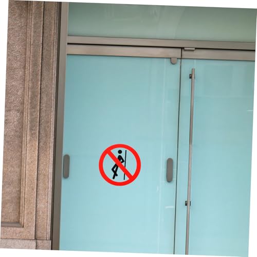TOPPERFUN 5 Stück Teiliges No leaning Warnschild Selbstklebend Abziehbare Sicherheitsaufkleber für Werkstatt und Baustelle Wetterfeste Sign Wall Decals für Glatte Oberflächen Wie Stahl Glas von TOPPERFUN