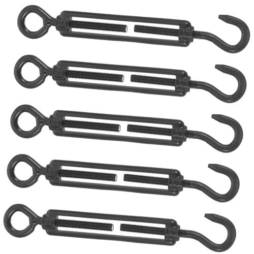 TOPPERFUN 5 Stück Teiliges Spannschloss aus Verstellbare Seilspanner mit Schwarzer Elektrophorese Beschichtung für Kabel und Drahtanwendungen Langlebig und Vielseitig TOPPERFUN 5 Stück Teiliges Spannschloss aus Verstellbare Seilspanner mit Schwarzer Elektrophorese Beschichtung für Kabel und Drahtanwendungen Langlebig und Vielseitig von TOPPERFUN