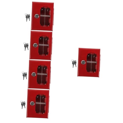 TOPPERFUN 5 Stücke Box Feuer Schlüssel Box Notfall Türschloss Boxen Halter Key Locker Lock Boxen Für Schlüssel Rote Legierung von TOPPERFUN