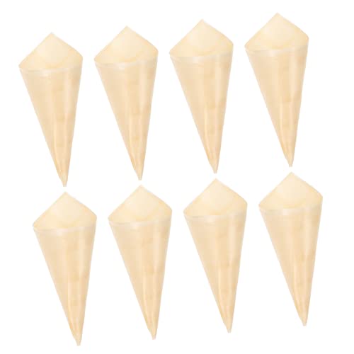 TOPPERFUN 50 Stück Einweg Holz Wrap Cone Eiscreme Becher Umweltfreundliche Abbaubare Verpackung für Süßigkeiten Desserts und Appetizer TOPPERFUN 50 Stück Einweg Holz Wrap Cone Eiscreme Becher Umweltfreundliche Abbaubare Verpackung für Süßigkeiten Desserts und Appetizer von TOPPERFUN