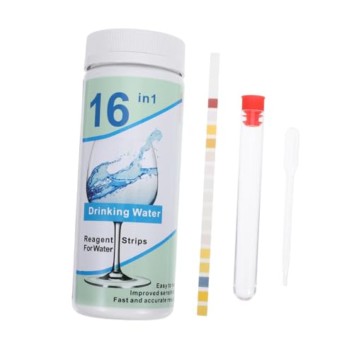 TOPPERFUN 50 Stück Wasserqualität Teststreifen Haushalts Wassertest Kit für Trinkwasser Mehrfachfunktional Schnell und Genau Schadstoffanalyse Leitungswasser Pool Wasserprüfer von TOPPERFUN