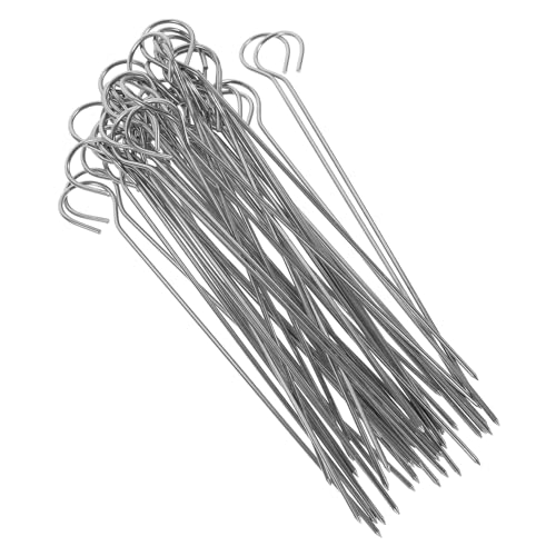 TOPPERFUN 50stücke Edelstahl Grillspieße Zum Rösten Von Fleisch Und Gemüse Outdoor-grillspieße Für Grill Leicht Zu Reinigen Und Langlebig von TOPPERFUN