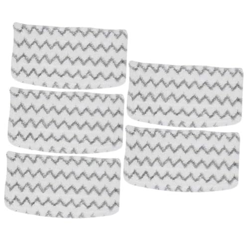 TOPPERFUN 5Stücke Mikrofaser Dampfmopp Pads für Shark Dampf Wiederverwendbare Reinigungstücher für Fliesen und Marmor Langlebig und Maschinenwaschbar von TOPPERFUN