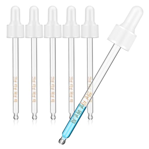 TOPPERFUN 6 Stück Flüssigkeitstropfer 100 Ml Glas-Transferpipette Pipette Für Ätherische Öle Labor-Tropfpipette Kalibrierte Pipette Klare Augentropfer Öltropfer Hautpflege-Werkzeug TOPPERFUN 6 Stück Flüssigkeitstropfer 100 Ml Glas-Transferpipette Pipette Für Ätherische Öle Labor-Tropfpipette Kalibrierte Pipette Klare Augentropfer Öltropfer Hautpflege-Werkzeug von TOPPERFUN