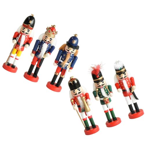 TOPPERFUN 6 Stück Hängende Weihnachtsornamente Nutcracker Figuren für Festliche Dekoration für Weihnachtsbaum Fenster und Tisch aus Hochwertigem Holz Gefertigt TOPPERFUN 6 Stück Hängende Weihnachtsornamente Nutcracker Figuren für Festliche Dekoration für Weihnachtsbaum Fenster und Tisch aus Hochwertigem Holz Gefertigt von TOPPERFUN