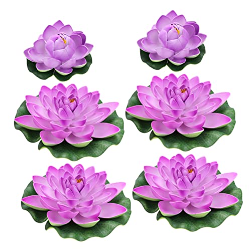 TOPPERFUN 6 Stück Künstliche Wasserlilien Lebensechte Lotusblumen für Teich und Garten Große und Mittelgroße Blüten Violett Dekoration für und Außen TOPPERFUN 6 Stück Künstliche Wasserlilien Lebensechte Lotusblumen für Teich und Garten Große und Mittelgroße Blüten Violett Dekoration für und Außen von TOPPERFUN