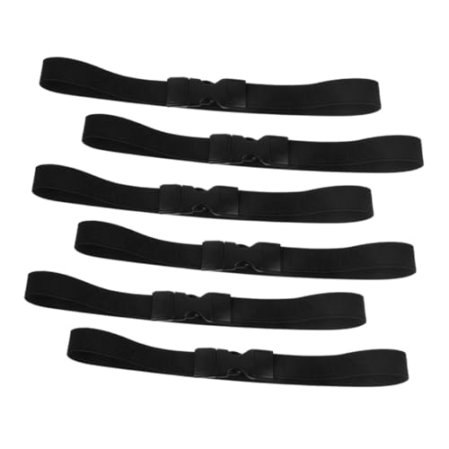 TOPPERFUN 6 Stück Teiliges Elastische Müllbeutelhalter mit Schnallenverschluss Rutschfeste Gummibänder für Mülleimer mit Umfang für Küche Party Picknick Verhindert Müllbeutelfallen von TOPPERFUN