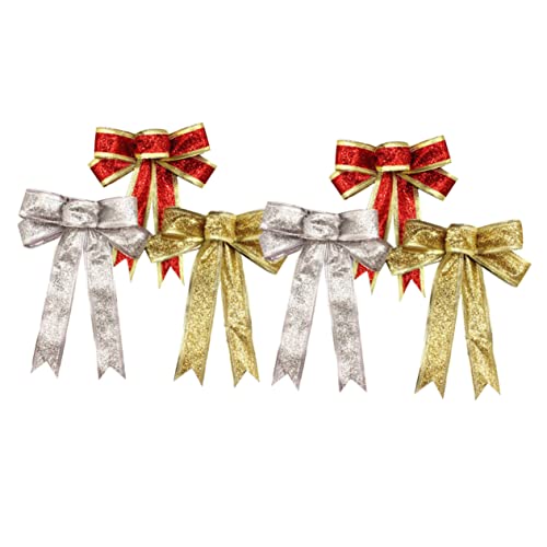 TOPPERFUN 6 Stück Teiliges Glitzernde Weihnachtsdekorationsschleifen für Weihnachtsbaum Türen und Fenster Weihnachtsfeier Deko TOPPERFUN 6 Stück Teiliges Glitzernde Weihnachtsdekorationsschleifen für Weihnachtsbaum Türen und Fenster Weihnachtsfeier Deko von TOPPERFUN