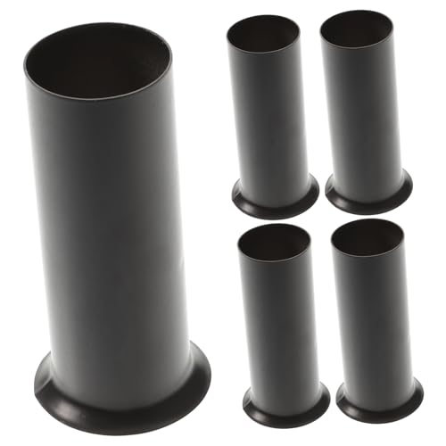 TOPPERFUN 6 Stück Teiliges Metall Kerzenhalter Abdeckungen für Kronleuchter Langlebige Lampenfassung Hülsen Schwarz Einfache Montage Geeignet für Kristallleuchter und Deckenlampen von TOPPERFUN