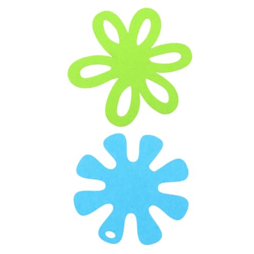 TOPPERFUN 6 Stück Teiliges Sonnenblumen Filz Topfunterlagen Hitzebeständige rutschfeste Tischmatten in Grün und Kratzfeste Küchenpads zum Schutz von Kochgeschirr und Geschirr von TOPPERFUN