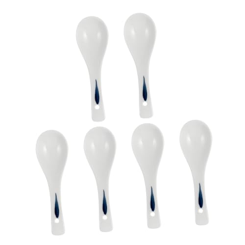 TOPPERFUN 6 Stück Teiliges Suppenlöffel Langlebige Porzellanlöffel für Suppe Porridge und Dessert Retrofarbene Persönlichkeit Esslöffel Vielseitig für Haushalt und TOPPERFUN 6 Stück Teiliges Suppenlöffel Langlebige Porzellanlöffel für Suppe Porridge und Dessert Retrofarbene Persönlichkeit Esslöffel Vielseitig für Haushalt und von TOPPERFUN