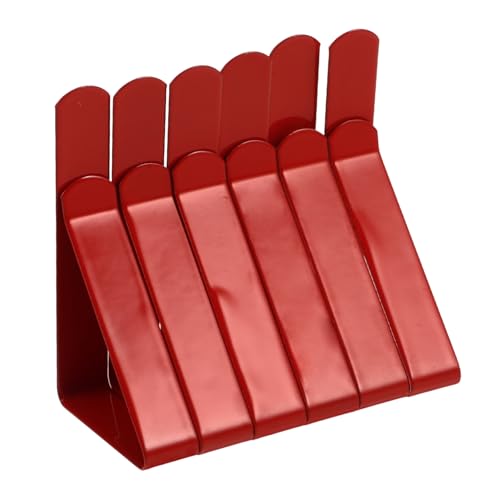 TOPPERFUN 6 Stück Tischdeckenklammer Clips Für Tischdecken Im Freien Picknicktischklammern Für Tischdecken Kulissenklammern Tischdeckenhalter Kleine Clips Rot Rostfreier Stahl von TOPPERFUN