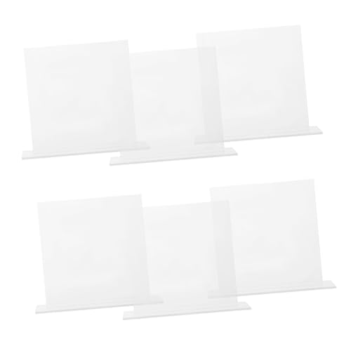 TOPPERFUN 6 Stück Tischnummernschilder aus Quadratische Blanko Signale mit Dekorative Tischnummern Diy Platzkarten für Veranstaltungen Design von TOPPERFUN