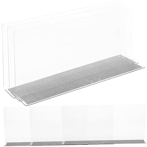 TOPPERFUN 6 Stück Transparenter Regaltrenner aus PVC mit Magneten für Küchen Schlafzimmer und Wohnzimmer Praktischer Organizer für Gewürze Kleidung und von TOPPERFUN