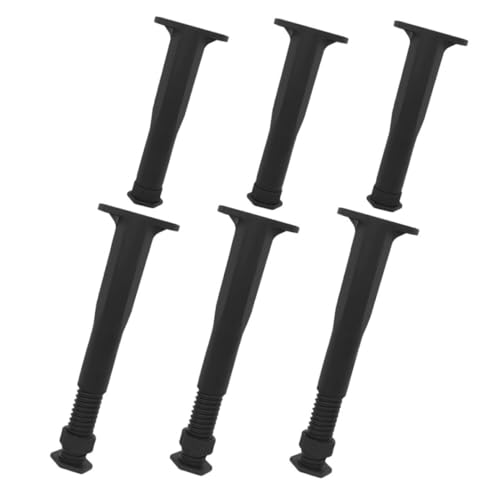 TOPPERFUN 6pcs Verstellbare Kunststoffbettbettbeinbeine T -geformte Höhe Einstellbare Stütze Füße Möbel Beine Für Bettrahmensofa Tischstuhl Kommode von TOPPERFUN
