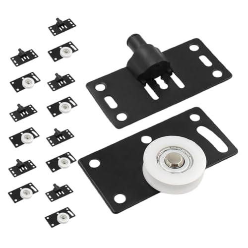 TOPPERFUN 8 Paar Schrankschiebetür Rollenbeschläge Geräuscharmes Nylon Unterrad Mit Oberen Schalterrollen Für Kleiderschrankmöbel TOPPERFUN 8 Paar Schrankschiebetür Rollenbeschläge Geräuscharmes Nylon Unterrad Mit Oberen Schalterrollen Für Kleiderschrankmöbel von TOPPERFUN