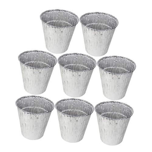 TOPPERFUN 8 Stück Alufolieneimer Fetteimer, Einsatztopf Eimereinlage Aus Aluminium Eimerauskleidungen Aus Folie Fetteimereinsatz Für Den Grill Aluminiumfolie Silver TOPPERFUN 8 Stück Alufolieneimer Fetteimer, Einsatztopf Eimereinlage Aus Aluminium Eimerauskleidungen Aus Folie Fetteimereinsatz Für Den Grill Aluminiumfolie Silver von TOPPERFUN