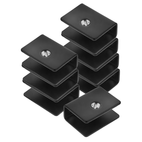 TOPPERFUN 8 Stück Edelstahl Glas Halterung Robuste Glasklemme für Spiegelmontage Mittlere für Glasplatten und Regalböden Sicherer und Langlebiger Spiegelhalter Clip von TOPPERFUN