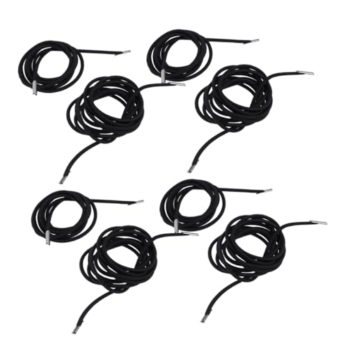 TOPPERFUN 8 Stück Teiliges Gummiseil Liegestuhl Elastische Strapazierfähige Expanderkordel in Schwarz und Kaffee Komfortable Belastbare Reparatur Zubehörschnur für Klappstühle von TOPPERFUN