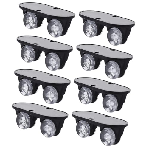 TOPPERFUN 8 Stück Teiliges Selbstklebende Aufbewahrungsbox Starkem Haftkleber Möbelrollen für Kunststoffboxen Mülltonnen und Ordnungsbehälter Einfache Montage ohne Werkzeug Leise Laufrollen von TOPPERFUN