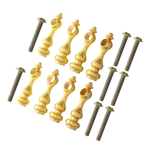 TOPPERFUN 8 Stück Zäune Zubehör Baluster -handwerksteile Ende des Schrankgeländerpfostens Baluster -spindel Spindeln Für Den Innenbereich Metallspindeln Für Möbel Möbelspindeln Eisen Golden von TOPPERFUN