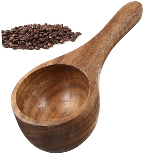 TOPPERFUN Acacia Holzlöffel Milchpulver Messlöffel Kreativer Mini Löffel für Kaffee und Milchpulver Küchenwerkzeug Robust und Vielseitig für Gewürze und Backzutaten von TOPPERFUN