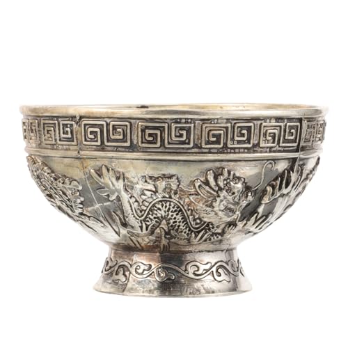 TOPPERFUN Antike Opfergabenschale mit Drachen Motiv Langlebige Messingschale für Zeremonien und Meditationsrituale Dekorative Ritualschale für Zuhause und Partybedarf von TOPPERFUN