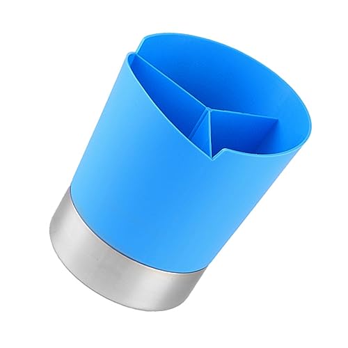 TOPPERFUN Aufbewahrungskiste Geschirr Besteck Veranstalter Diener des Löffelhalters Küchenlöffelhalter Löffel-Organizer Plastik Blue von TOPPERFUN