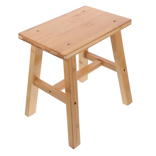 TOPPERFUN Kleiner Holzhocker Als Schuhwechselstuhl Tritthocker Für Draußen Oder Kleine Holzbank Multifunktional Und Leicht Zu Transportieren von TOPPERFUN