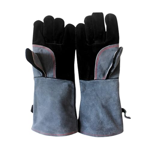 TOPPERFUN Bbq Grillhandschuhe Hitzebeständig Isolierte Ofenhandschuhe aus Rindsleder für Sicheres Backen und Grillen Design TOPPERFUN Bbq Grillhandschuhe Hitzebeständig Isolierte Ofenhandschuhe aus Rindsleder für Sicheres Backen und Grillen Design von TOPPERFUN