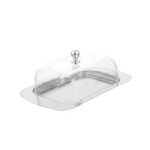 TOPPERFUN Butterdose mit Transparentem Deckel Luftdichte Butter Aufbewahrungsschale für Küche und Restaurant Langlebiges Butter Serviertablett Butterbehälter von TOPPERFUN