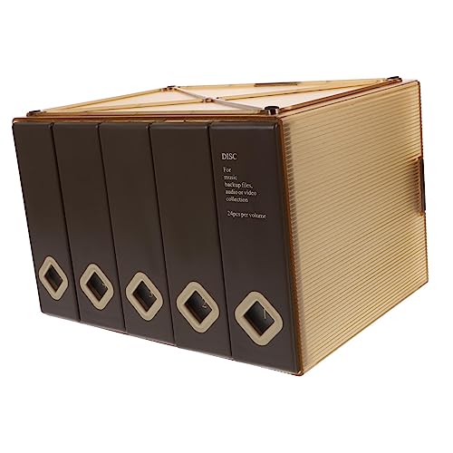 TOPPERFUN CD Aufbewahrungsbox Für CD Hüllen CD Disc Aufbewahrungstasche CD Organizer Tragbare Aufbewahrungsbox CD Aufbewahrungsturm CD Hüllenhalter CD Tragetasche CD Halter Kaffee von TOPPERFUN