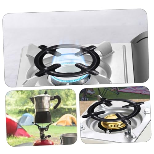 TOPPERFUN Camping Gusseisen Wok Ständer Stabiler Gasherd Topfträger Kompakt Leicht für Outdoor Gaskocher ohne Werkzeug Einfache Montage für Kaffee Outdoor von TOPPERFUN