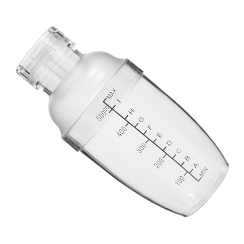 TOPPERFUN Cocktail Shaker mit Messskala Transparenter Shaker für Cocktails und Milchtee für Bar und Zuhause zu Reinigen und Wiederverwendbar von TOPPERFUN