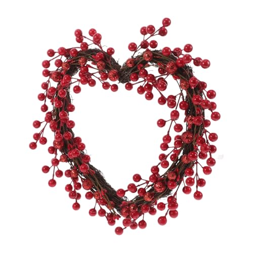 TOPPERFUN Dekorative Girlande zum Valentinstag Valentinstag-Beerenkranz-Girlande roter Valentinskranz Valentinstag Rose Blume Haert Kranz Weihnachtskranz in Herzform Schaum TOPPERFUN Dekorative Girlande zum Valentinstag Valentinstag-Beerenkranz-Girlande roter Valentinskranz Valentinstag Rose Blume Haert Kranz Weihnachtskranz in Herzform Schaum von TOPPERFUN