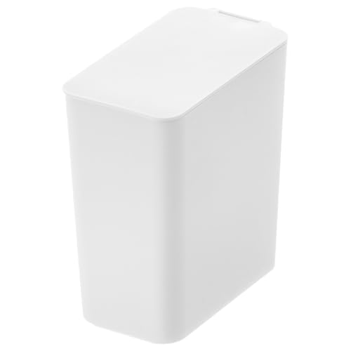 TOPPERFUN Desktop Mülleimer mit Deckel Kleiner Mini Mülleimer aus Material für Büro Zuhause und Wohnheim Vielseitig Einsetzbar Langlebig und Platzsparend Abfalleimer von TOPPERFUN