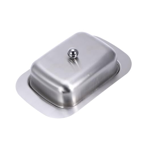 TOPPERFUN Edelstahl Butterdose mit Deckel Rostfrei Butterbehälter für Frischhaltung Butterplatte Küchen Käsehalter Rutschfest Robust Modernes Design TOPPERFUN Edelstahl Butterdose mit Deckel Rostfrei Butterbehälter für Frischhaltung Butterplatte Küchen Käsehalter Rutschfest Robust Modernes Design von TOPPERFUN