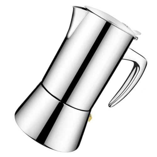 TOPPERFUN Edelstahl Espressokocher Stovetop Mokkakanne für Personen Tragbarer Kaffeekocher mit Anti scalding Griff Geeignet für Induktionsherd Offenes Feuer und Elektroherd TOPPERFUN Edelstahl Espressokocher Stovetop Mokkakanne für Personen Tragbarer Kaffeekocher mit Anti scalding Griff Geeignet für Induktionsherd Offenes Feuer und Elektroherd von TOPPERFUN