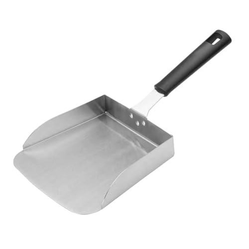 TOPPERFUN Edelstahl Food Scoop mit Ergonomischem Griff Glatter Oberfläche Lebensmittelecht Vielseitig für Pommes Popcorn Gebratene Speisen Süßigkeiten zum Einfachen Portionieren und von TOPPERFUN