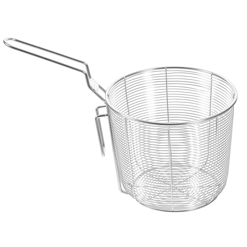 TOPPERFUN Edelstahl Nudelsieb Hitzebeständig Feines Mesh Abtropfsieb Sieblöffel für Pasta Hotpot mit Griff Küchen Siebkorb Langlebig und Leicht zu Reinigen von TOPPERFUN