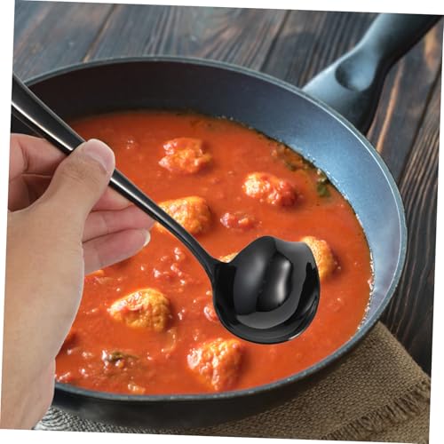 TOPPERFUN Edelstahl Soßenlöffel mit Langem Griff Lebensmittelecht Gebürstet Schwarzer Entenschnabel dosierlöffel für Küche Restaurant Leicht Kompakt Spülmaschinenfest Vielseitig Einsetzbar TOPPERFUN Edelstahl Soßenlöffel mit Langem Griff Lebensmittelecht Gebürstet Schwarzer Entenschnabel dosierlöffel für Küche Restaurant Leicht Kompakt Spülmaschinenfest Vielseitig Einsetzbar von TOPPERFUN