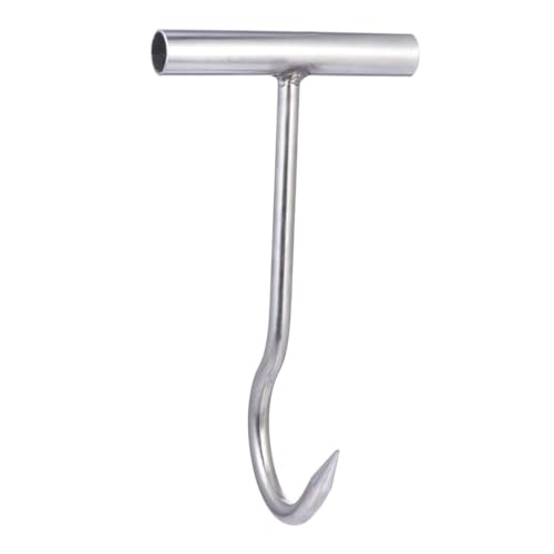 TOPPERFUN Edelstahl T Griff Metzgerhaken Fleischerhaken Rostfrei Robust für Metzgerei Grill Bbq Fleischaufhängung Langlebig von TOPPERFUN