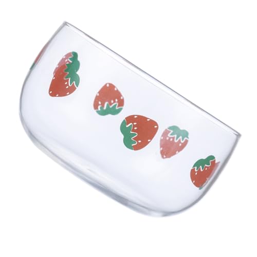 TOPPERFUN Erdbeer Glas Schüssel Mikrowellengeeignet Haushalts Obstschale Salat Dessert Bowl Multifunktional für Küche und Tischservice von TOPPERFUN