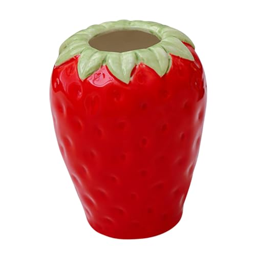 TOPPERFUN Erdbeervase Aus Keramik Simulation Erdbeere Dekorative Vase Für Blumenarrangements Vase Für Schreibtisch Oder Bücherregal Moderne Blumenvase TOPPERFUN Erdbeervase Aus Keramik Simulation Erdbeere Dekorative Vase Für Blumenarrangements Vase Für Schreibtisch Oder Bücherregal Moderne Blumenvase von TOPPERFUN